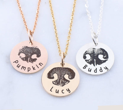 Real Dog Nose Print Necklace