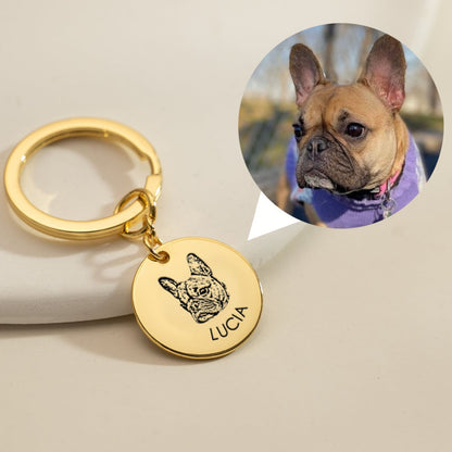 Gepersonaliseerde hond sleutelhanger