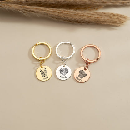 Personalized Dog Keychain