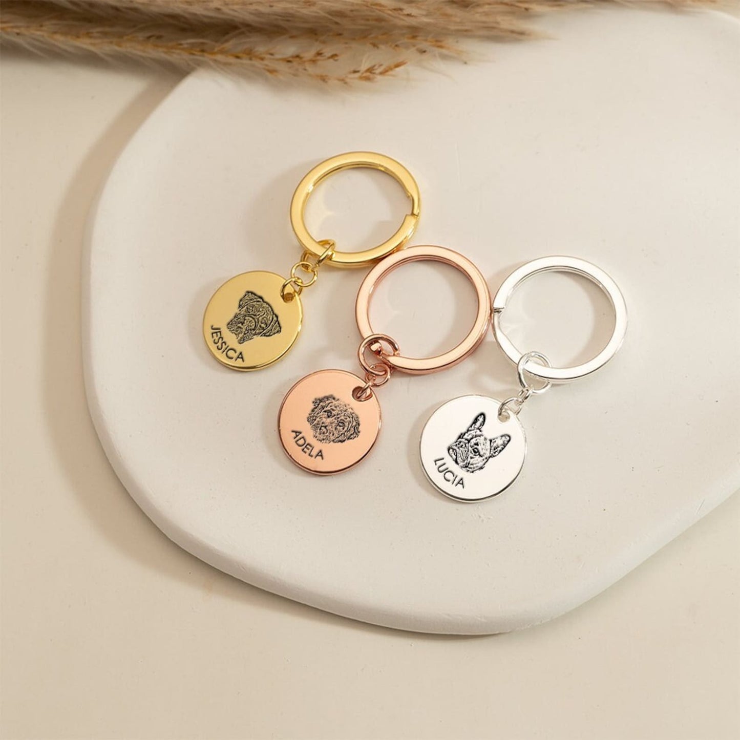 Personalized Dog Keychain