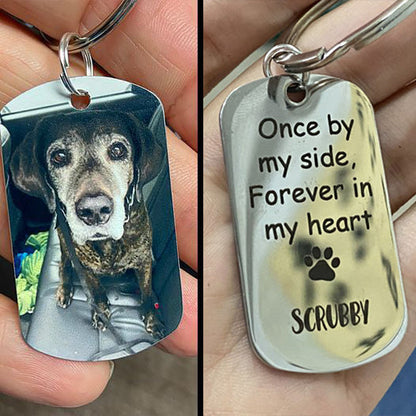 Personalisierte Hund Memorial Keychain - Einmal an meiner Seite für immer in meinem Herzen